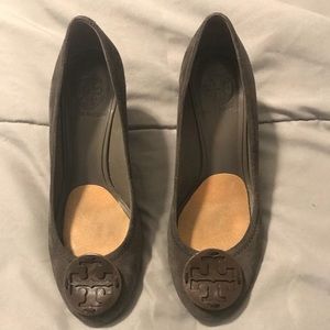 Tory Burch wedge suede heels size 8